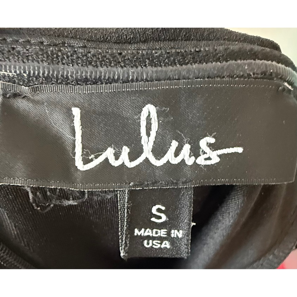 Lulus Black Strapless Notched Popover Wide‎ Leg Jumpsuit Formal Size S - Picture 10 of 10
